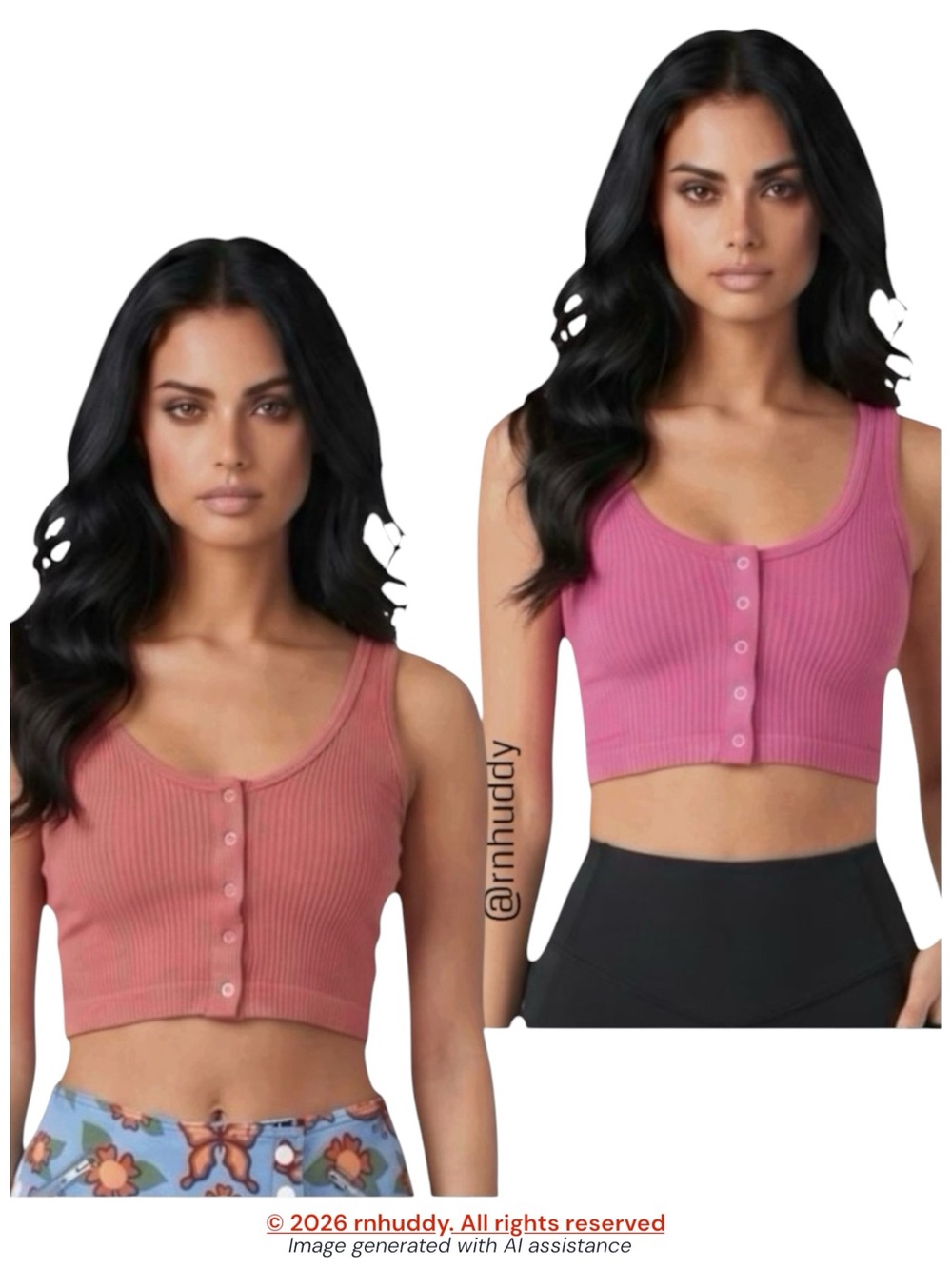UO Out From Under XS/S lot of 2 seamless ribbed snap up tops (2)